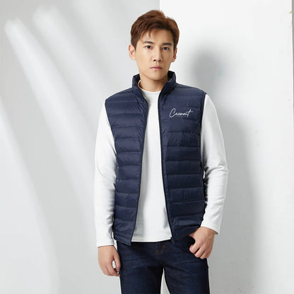 Custom Logo Tank Top Autumn Winter Jacket customaization Down Warm Thickened Sleeveless Solid Color vest Company Brand Design