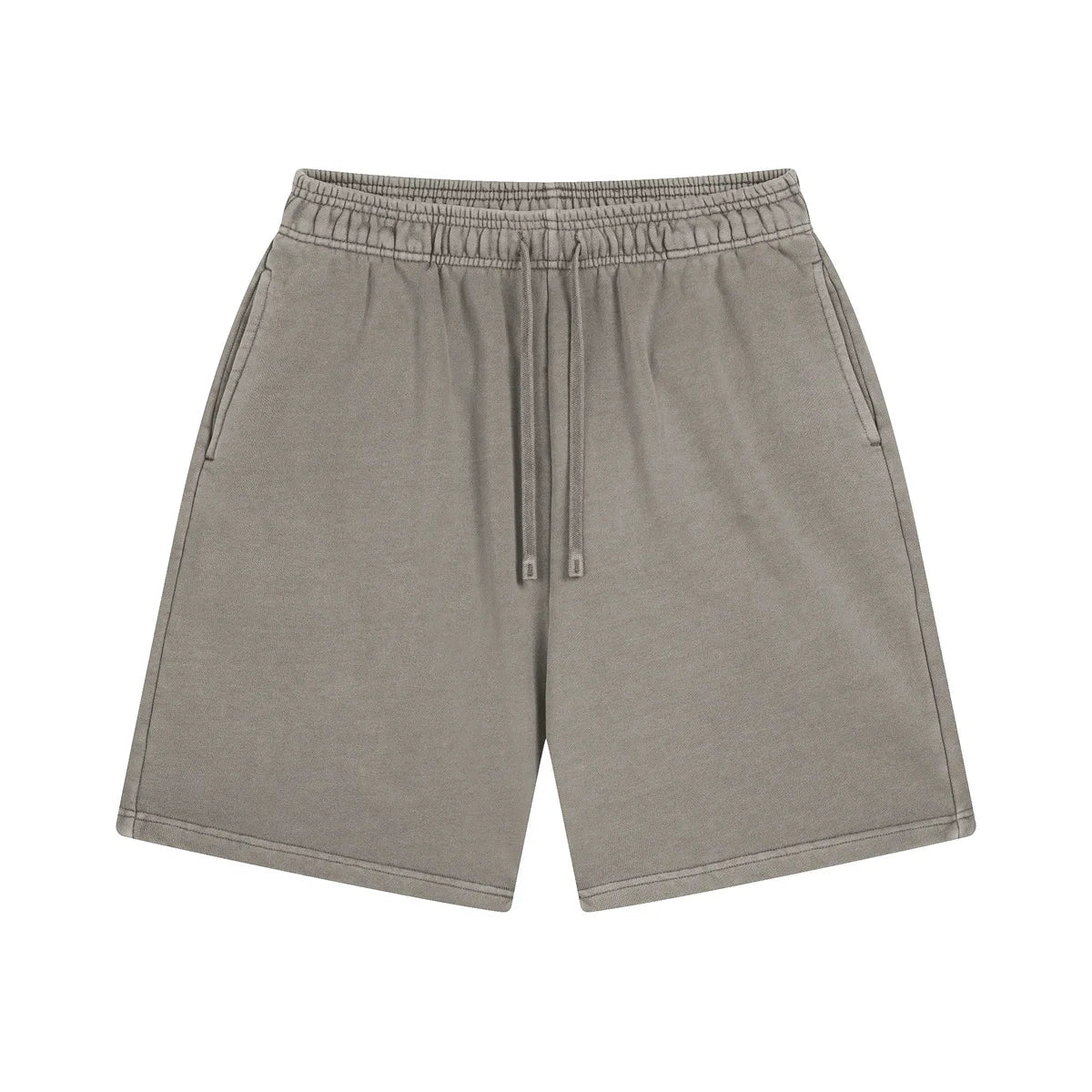 Custom LOGO men's new washed 420G European and American 100% cotton retro terry couple casual sports shorts
