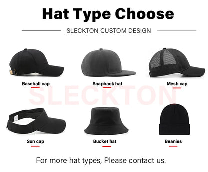 SLECKTON Custom Cap Logo Embroidery Retro Baseball Cap for Men and Women DIY Design Letter Hat Customize Graphic Print Wholesale
