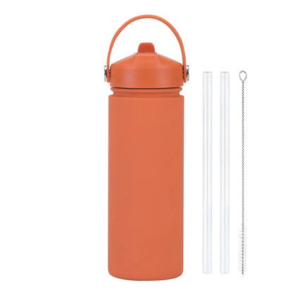 Insulated Water Bottle 500ml Custom Text/Logo - 304 Steel, 24H Cold, Office & Gym Essentials
