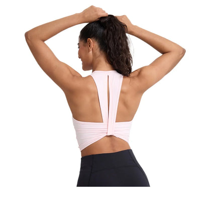 Custom LOGO women's 2026 summer high-end fashion integrated chest pad, beautiful back yoga bra, running training fitness vest