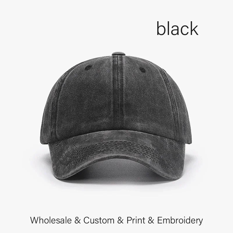 SLECKTON Custom Cap Logo Embroidery Retro Baseball Cap for Men and Women DIY Design Letter Hat Customize Graphic Print Wholesale