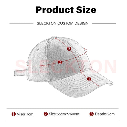 SLECKTON Custom Cap Logo Embroidery Retro Baseball Cap for Men and Women DIY Design Letter Hat Customize Graphic Print Wholesale