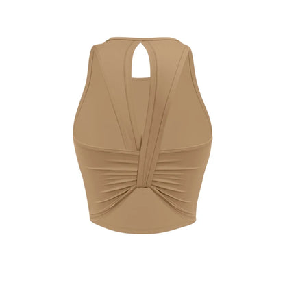 Custom LOGO women's 2026 summer high-end fashion integrated chest pad, beautiful back yoga bra, running training fitness vest