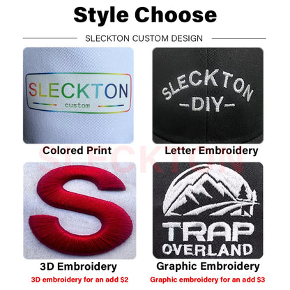 SLECKTON Custom Cap LOGO Embroidery Bucket Hat for Men and Women Brand Design DIY Print Hat Summer Fisherman Hat Solid Unisex