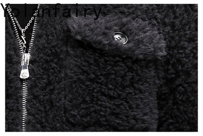 YOLANFAIRY 100% Wool Mens Real Fur Coat Winter 2024 Jackets Short Lambswool Coats Integrated Clothes Trend Top Chaquetas Hombre