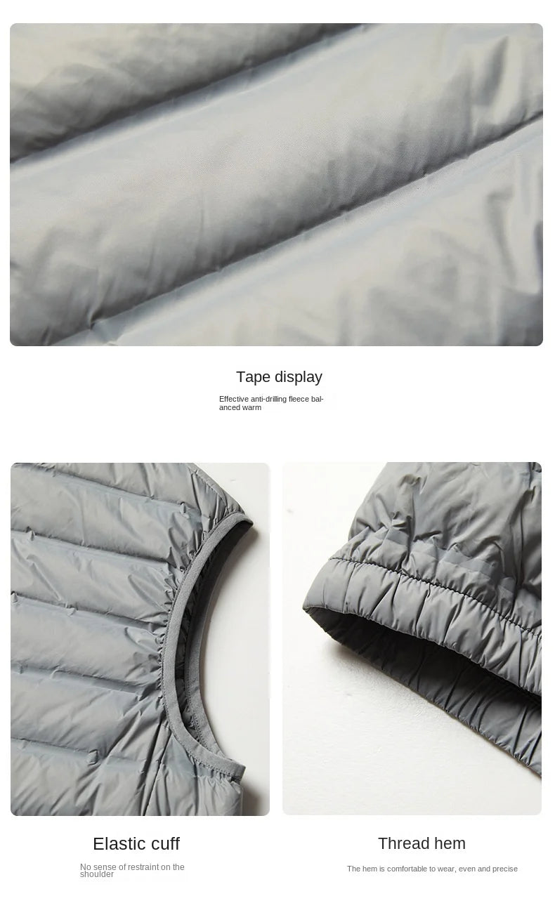 Custom Logo Tank Top Autumn Winter Jacket customaization Down Warm Thickened Sleeveless Solid Color vest Company Brand Design