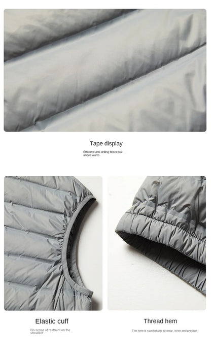 Custom Logo Tank Top Autumn Winter Jacket customaization Down Warm Thickened Sleeveless Solid Color vest Company Brand Design