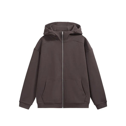 Personalized LOGO Custom Men's Temperature Control Fleece Zipper Hooded Sweater 2026 Spring and Autumn Sports Couple Jacket Top