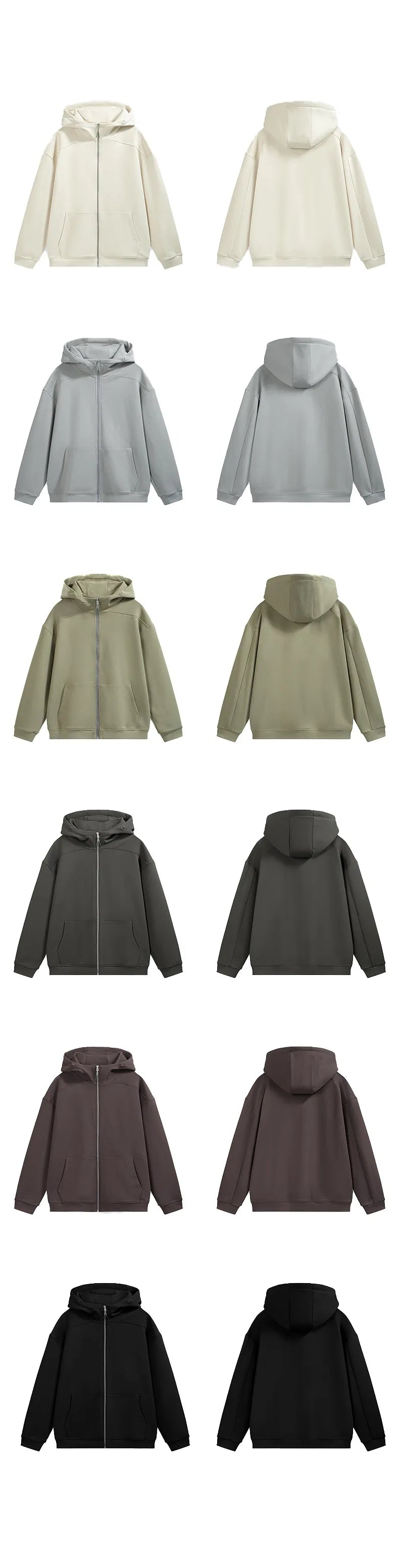 Personalized LOGO Custom Men's Temperature Control Fleece Zipper Hooded Sweater 2026 Spring and Autumn Sports Couple Jacket Top