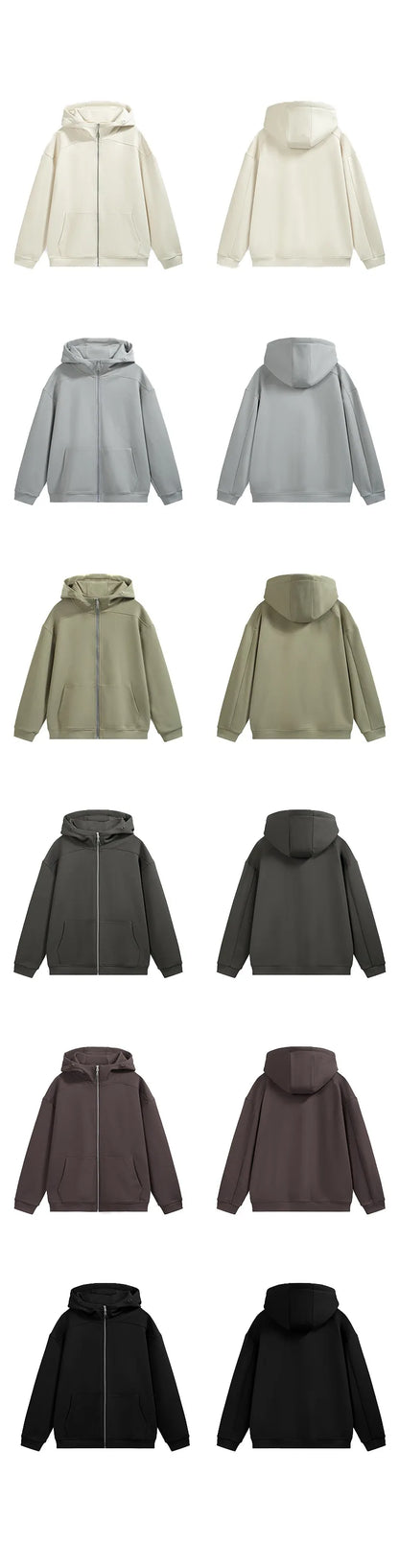 Personalized LOGO Custom Men's Temperature Control Fleece Zipper Hooded Sweater 2026 Spring and Autumn Sports Couple Jacket Top