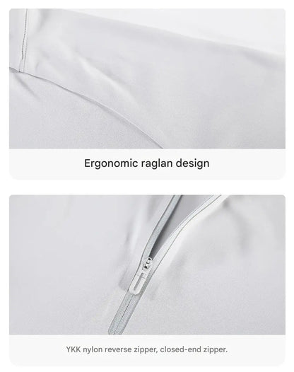 #9907-XIYU Custom LOGO Fitness Compression Sport Gym Running Exercise Elastic Long Sleeves half zip High neck Tops men T-shirt