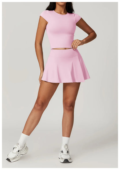 Yoga Short Skirt Women's Golf Tennis Sport Skirt Badminton Fitness Dancing Skirt Quick Dry Comfort Running Leisure Sport Dress