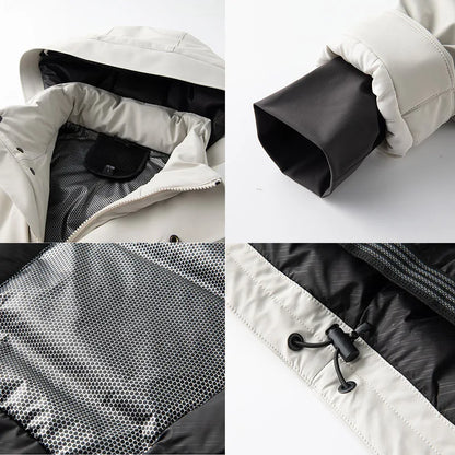 Winter Warm duck down Jacket Custom Logo Thick Skiing Down Jacket Coat Print Company Brand Design Outdoor Windproof jacket