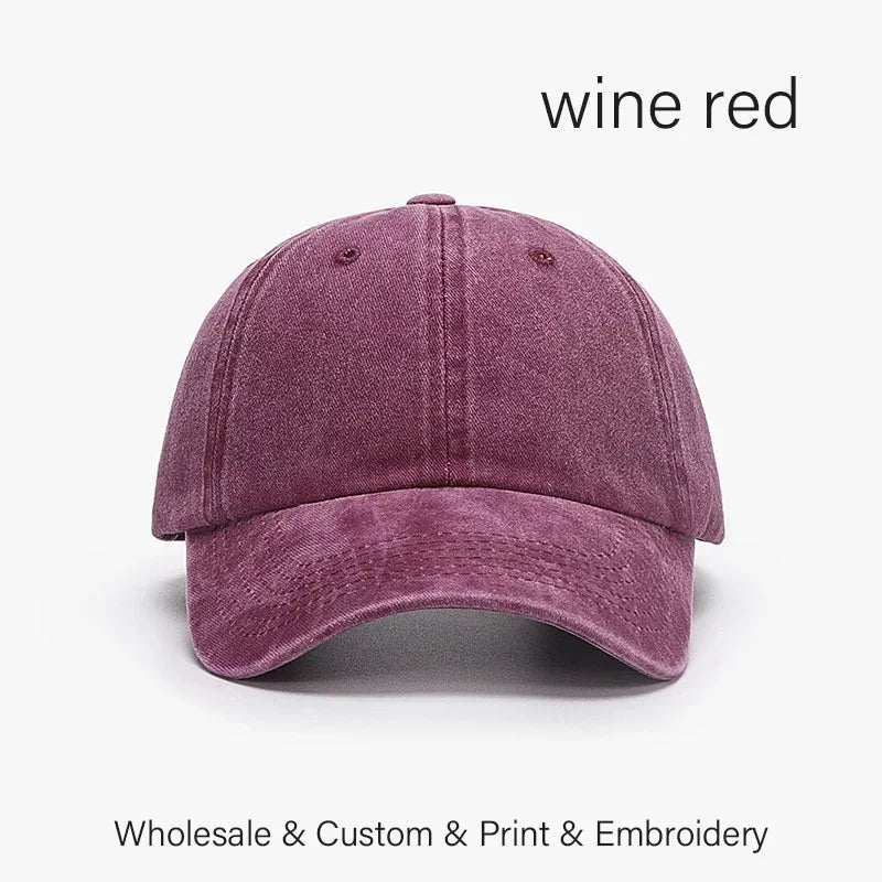 SLECKTON Custom Cap Logo Embroidery Retro Baseball Cap for Men and Women DIY Design Letter Hat Customize Graphic Print Wholesale