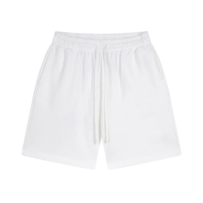Custom LOGO men's new washed 420G European and American 100% cotton retro terry couple casual sports shorts