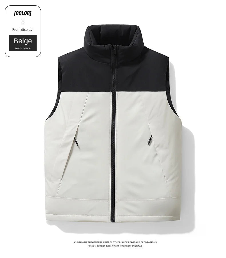 Custom logo Mens winter Sleeveless Jackets personality customaization Down Warmth Ultra Light Vest Jacket Autumn Casual Vest