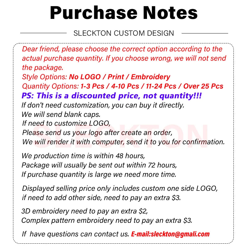 SLECKTON Custom Baseball Cap Fashion DIY Letter Embroidery Hats for Women and Men Cotton Design LOGO Wholesale Unisex Caps