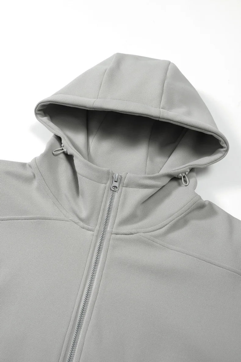 Personalized LOGO Custom Men's Temperature Control Fleece Zipper Hooded Sweater 2026 Spring and Autumn Sports Couple Jacket Top