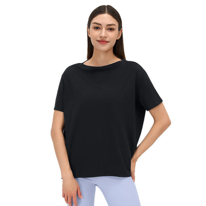 Custom LOGO Women's Summer Short Sleeve Loose Casual Running T-Shirt Yoga Fitness Sports Top Breathable Sweating