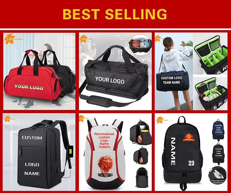 Customized Cylindrical Bag Logo Single Shoulder Hand-held Fitness Bag Women's Travel Bag Sports Bag Personalized Name Image