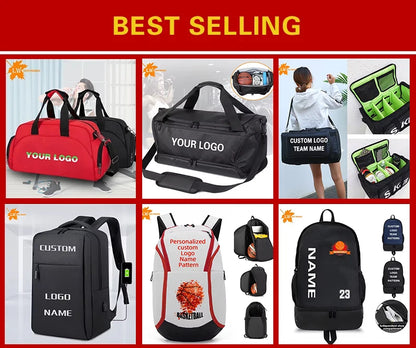 Customized Cylindrical Bag Logo Single Shoulder Hand-held Fitness Bag Women's Travel Bag Sports Bag Personalized Name Image