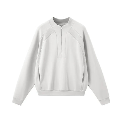 Custom LOGO Men's 2026 Cotton Stretch 350G Sweatshirt Autumn/Winter New Short Casual Half-Zip Windproof Couple's Jacket