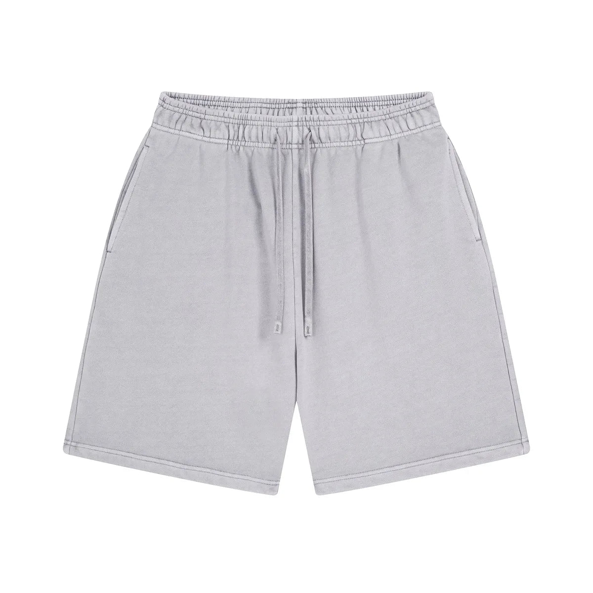 Custom LOGO men's new washed 420G European and American 100% cotton retro terry couple casual sports shorts