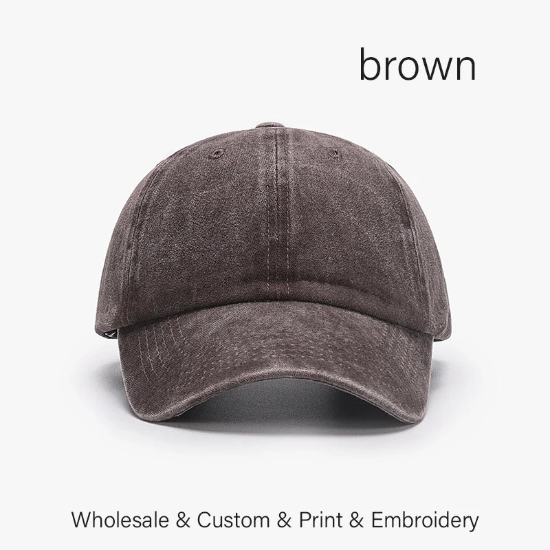 SLECKTON Custom Cap Logo Embroidery Retro Baseball Cap for Men and Women DIY Design Letter Hat Customize Graphic Print Wholesale
