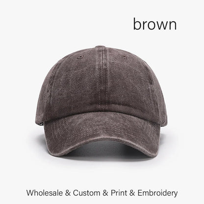 SLECKTON Custom Cap Logo Embroidery Retro Baseball Cap for Men and Women DIY Design Letter Hat Customize Graphic Print Wholesale