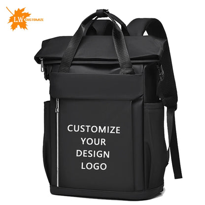 Custom backpack simple casual computer backpack waterproof men's backpack personalized travel backpack printed logo