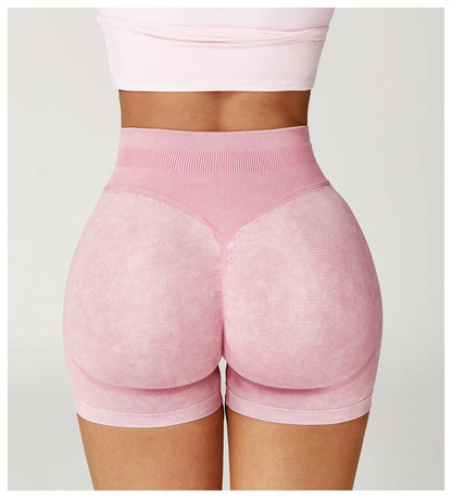 Sand Washed Yoga Shorts Women Yoga Shorts High Waist Workout Shorts Fitness Yoga Lift Butt Fitness Yoga Gym Running Short Pants