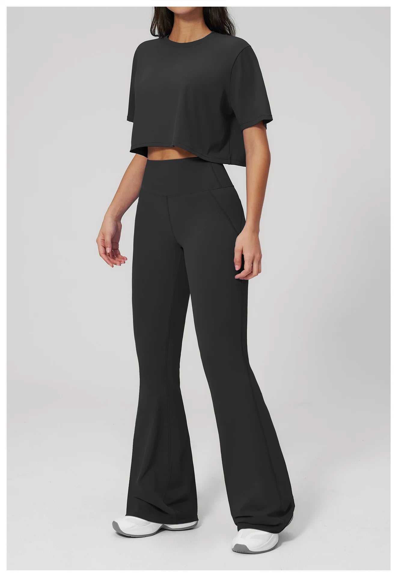 Custom LOGO women's yoga clothes, short sleeves, tight quick-drying trousers, fitness clothes, high-intensity sports suits