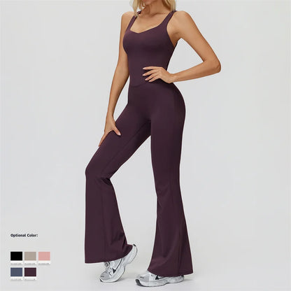 TRY TO BN Sports Jumpsuit Yoga Cross Beautiful Back Fitness Workout Bodysuit One Piece Sets Sportswear Running Gym Woman Clothes