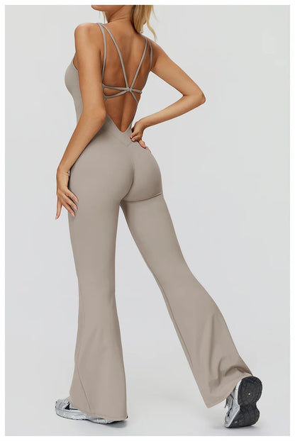 TRY TO BN Sports Jumpsuit Yoga Cross Beautiful Back Fitness Workout Bodysuit One Piece Sets Sportswear Running Gym Woman Clothes