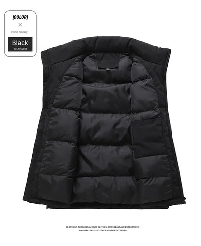 Custom logo Mens winter Sleeveless Jackets personality customaization Down Warmth Ultra Light Vest Jacket Autumn Casual Vest