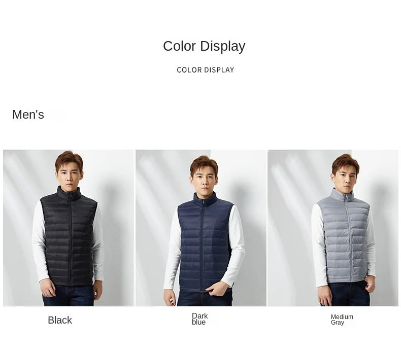 Custom Logo Tank Top Autumn Winter Jacket customaization Down Warm Thickened Sleeveless Solid Color vest Company Brand Design