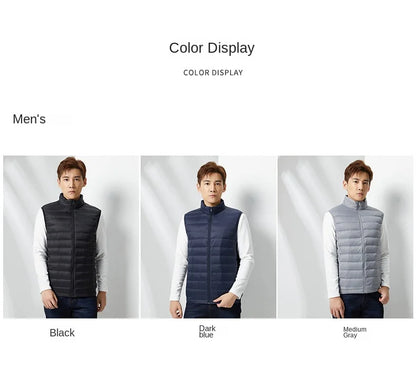 Custom Logo Tank Top Autumn Winter Jacket customaization Down Warm Thickened Sleeveless Solid Color vest Company Brand Design