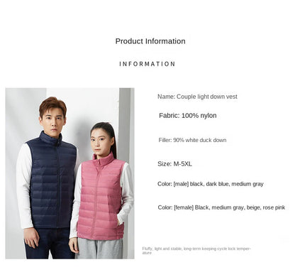 Custom Logo Tank Top Autumn Winter Jacket customaization Down Warm Thickened Sleeveless Solid Color vest Company Brand Design