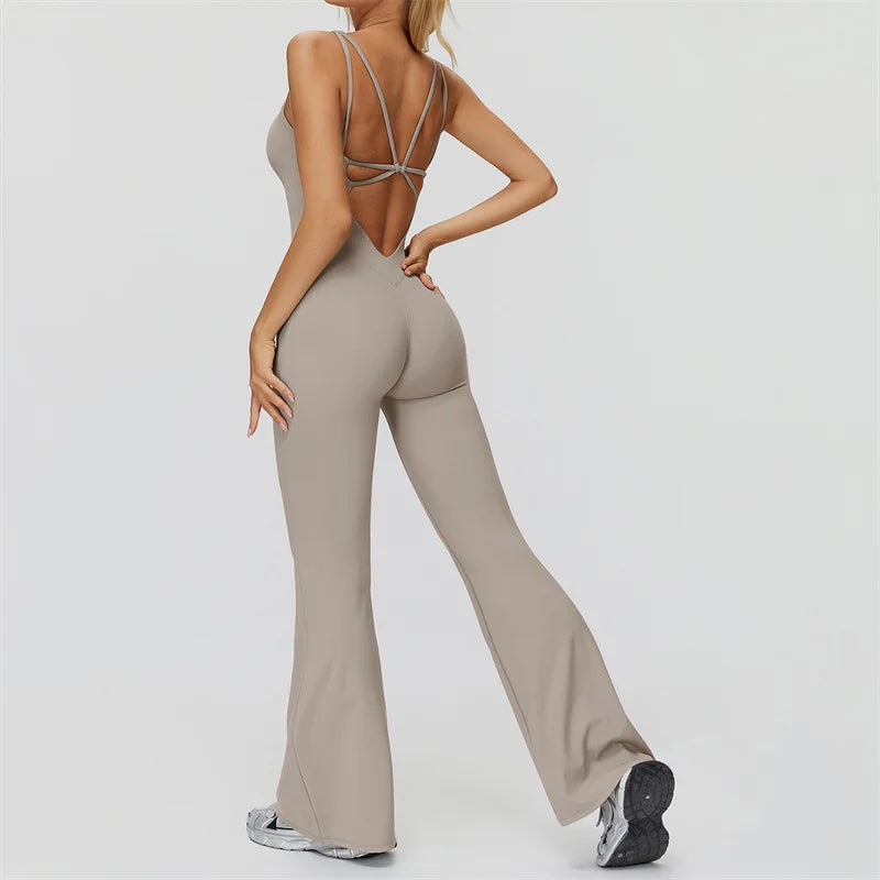 TRY TO BN Sports Jumpsuit Yoga Cross Beautiful Back Fitness Workout Bodysuit One Piece Sets Sportswear Running Gym Woman Clothes