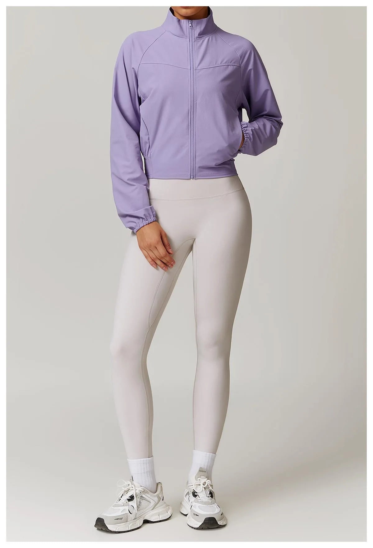 Custom LOGO Women's Quick-Dry Stand Collar Yoga Jacket, Thin Windproof Outdoor Running Fitness Long-Sleeve Sports Jacket