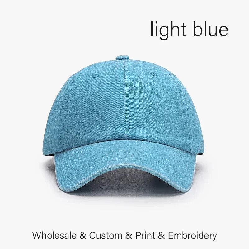 SLECKTON Custom Cap Logo Embroidery Retro Baseball Cap for Men and Women DIY Design Letter Hat Customize Graphic Print Wholesale