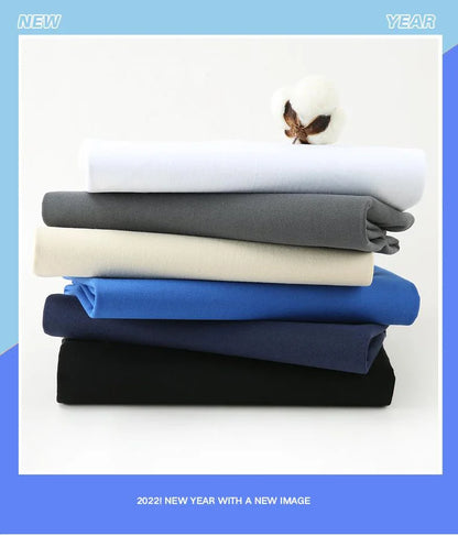 DIY Custom LOGO 260GSM 100% Cotton Heavy Weight Oversized Men T-shirt Long sleeves Pure Color For Winter Autumn Streetwear Tops
