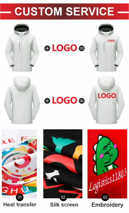 Winter Men's and Women's Warm Jacket Custom Logo Thick Plush Coat Embroidery Print Company Brand Design Outdoor Windproof Jacket