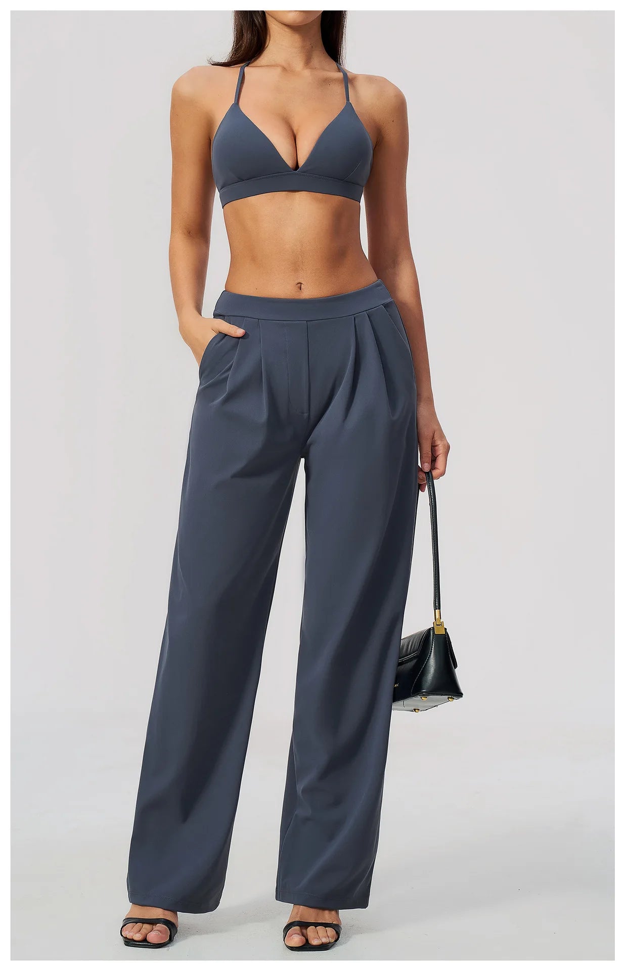 Pers LOGO custom women's 2026 new sports trousers high waist loose yoga pants quick drying running casual fitness trousers