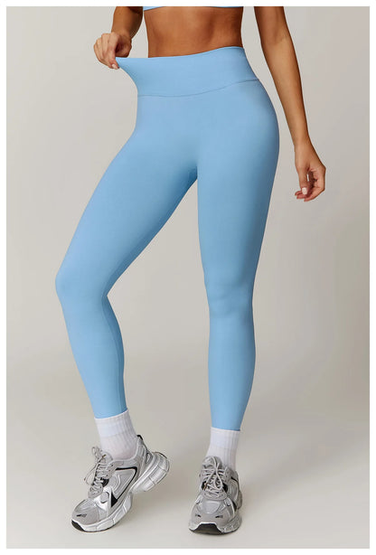 Customized LOGO women's peach buttocks seamless belly tight yoga pants running sports quick-drying fitness trousers