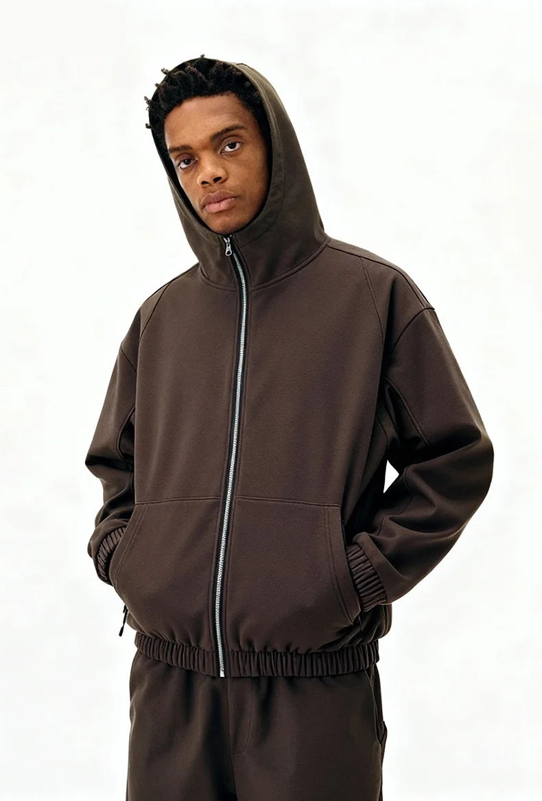 Personalized LOGO Custom Men's Temperature Control Fleece Zipper Hooded Sweater 2026 Spring and Autumn Sports Couple Jacket Top