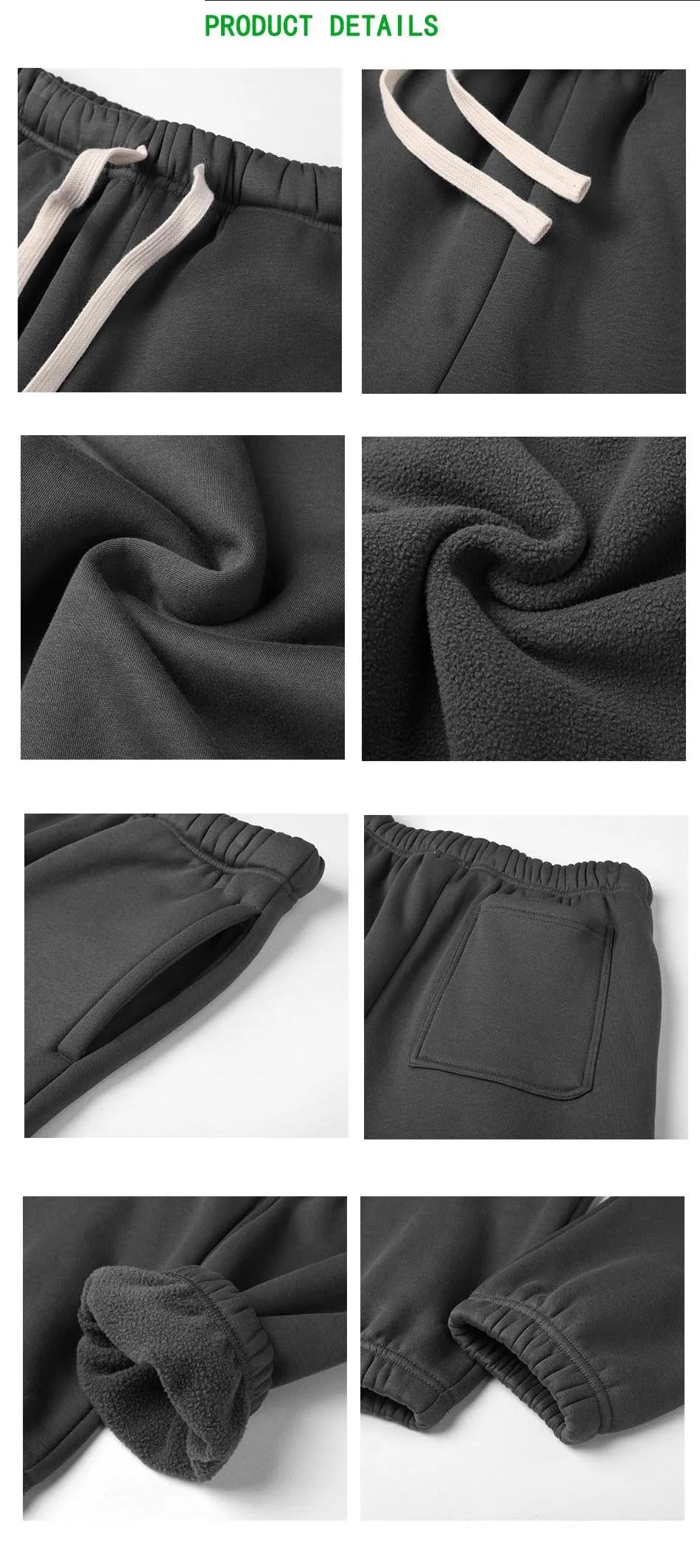 High Quality brand Fashion Style Plain Sweatpants Hip Hop Jogging Pants Warm Fleece Unisex High Streetwear Sports Pants