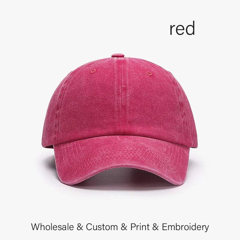 SLECKTON Custom Cap Logo Embroidery Retro Baseball Cap for Men and Women DIY Design Letter Hat Customize Graphic Print Wholesale