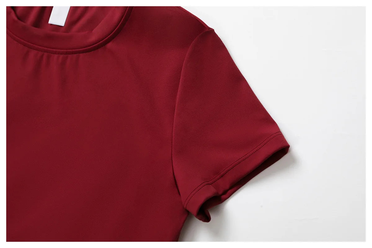 Custom LOGO women's summer short-sleeved t-shirt quick-drying yoga clothes fitness tops outdoor running sports short sleeves